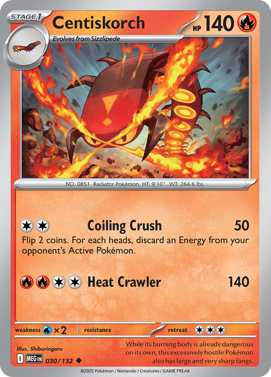 Centiskorch - 030/132 - Uncommon Reverse Holo