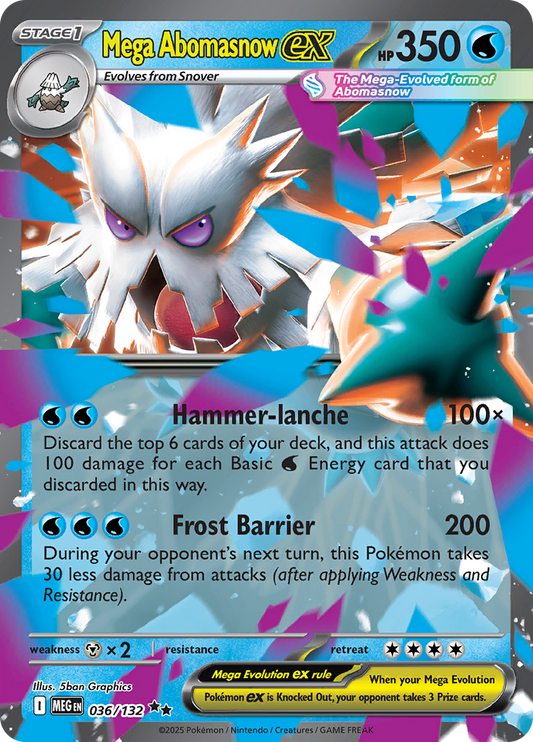 Mega Abomasnow ex - 036/132 - Double Rare