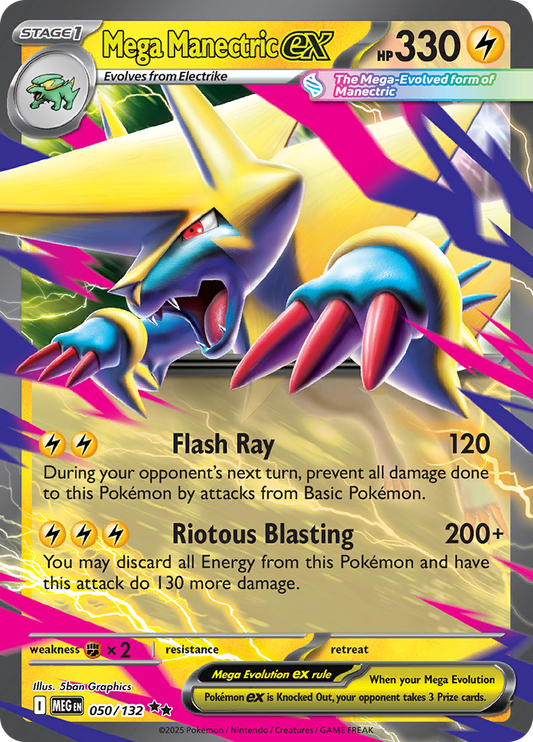 Mega Manectric ex - 050/132 - Double Rare (Español)