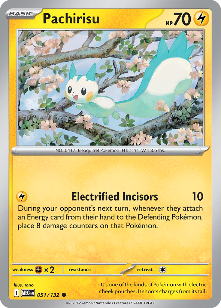 Pachirisu - 051/132 - Common Reverse Holo