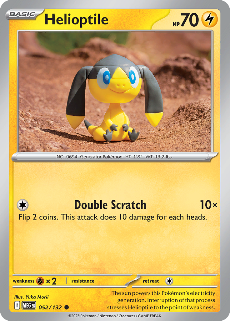 Helioptile - 052/132 - Common Reverse Holo