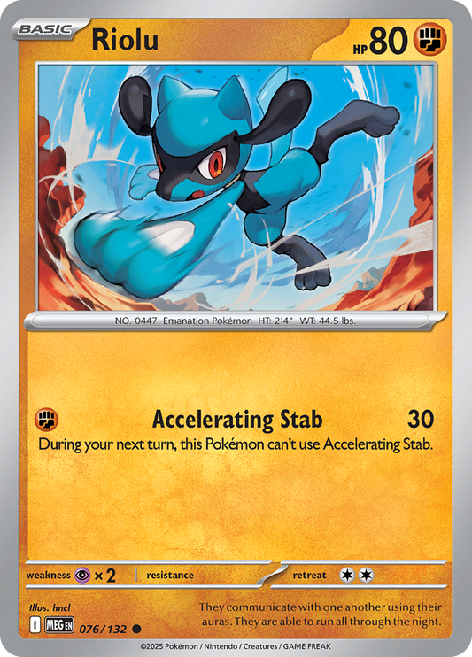 Riolu - 076/132 - Common Reverse Holo