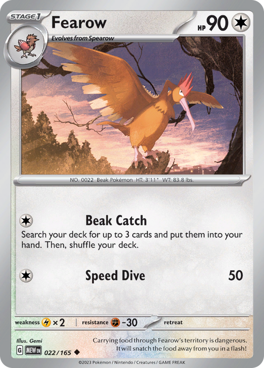 Fearow - 022/165 - Uncommon (Español)