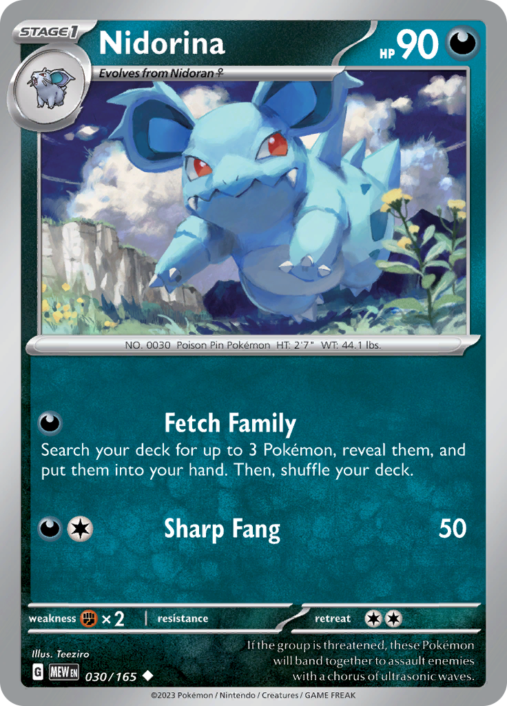 Nidorina - 030/165 - Uncommon