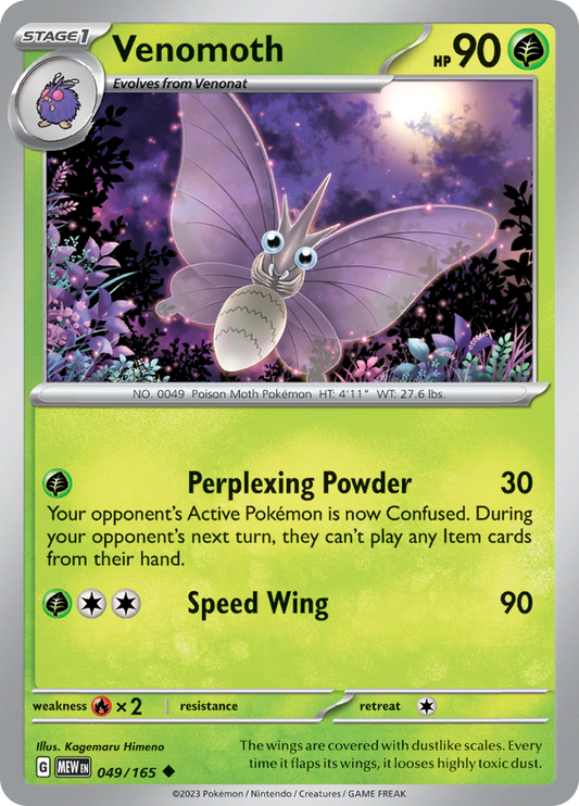 Venomoth - 049/165 - Uncommon (Español)