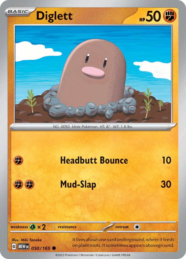 Diglett - 050/165 - Common (Español)