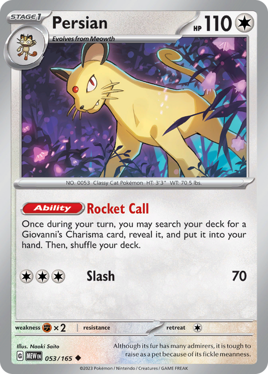Persian - 053/165 - Uncommon (Español)