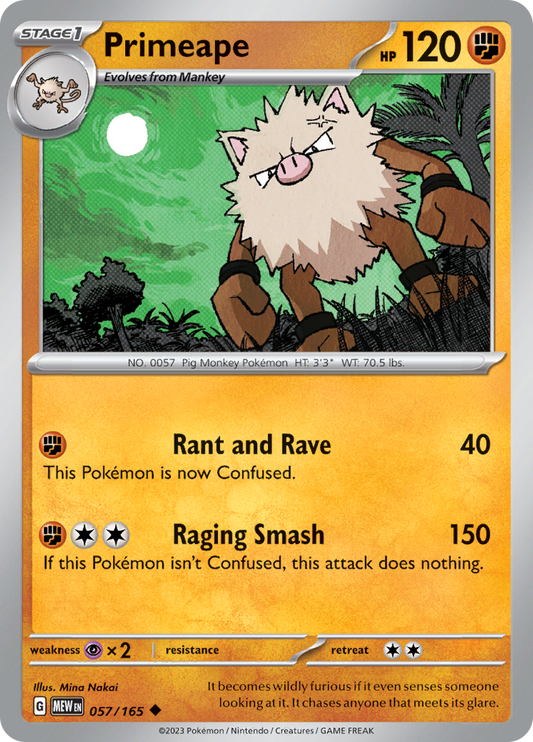 Primeape - 057/165 - Uncommon (Español)