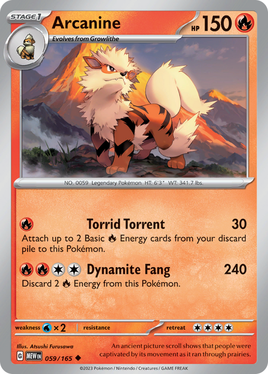 Arcanine - 059/165 - Uncommon (Español)