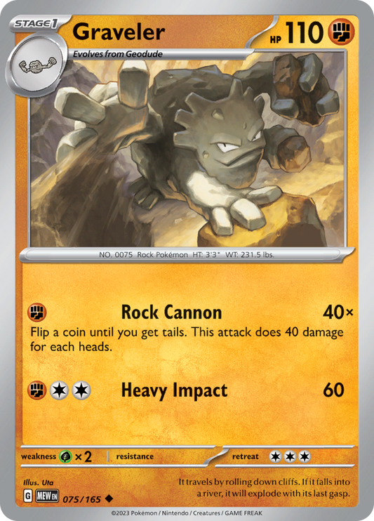 Graveler - 075/165 - Uncommon