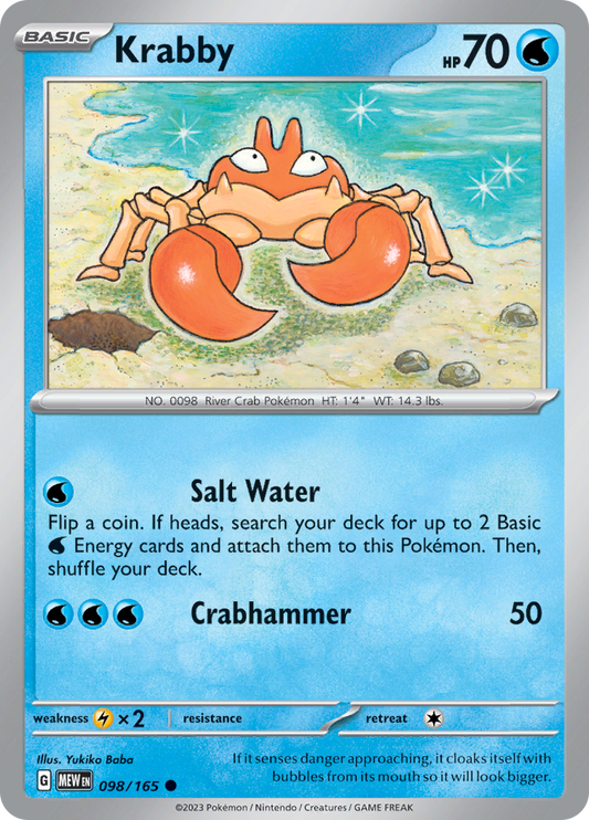 Krabby - 098/165 - Common (Español)