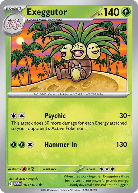 Exeggutor - 103/165 - Uncommon (Español)