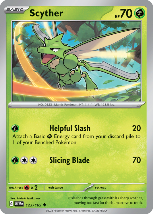 Scyther - 123/165 - Uncommon (Español)