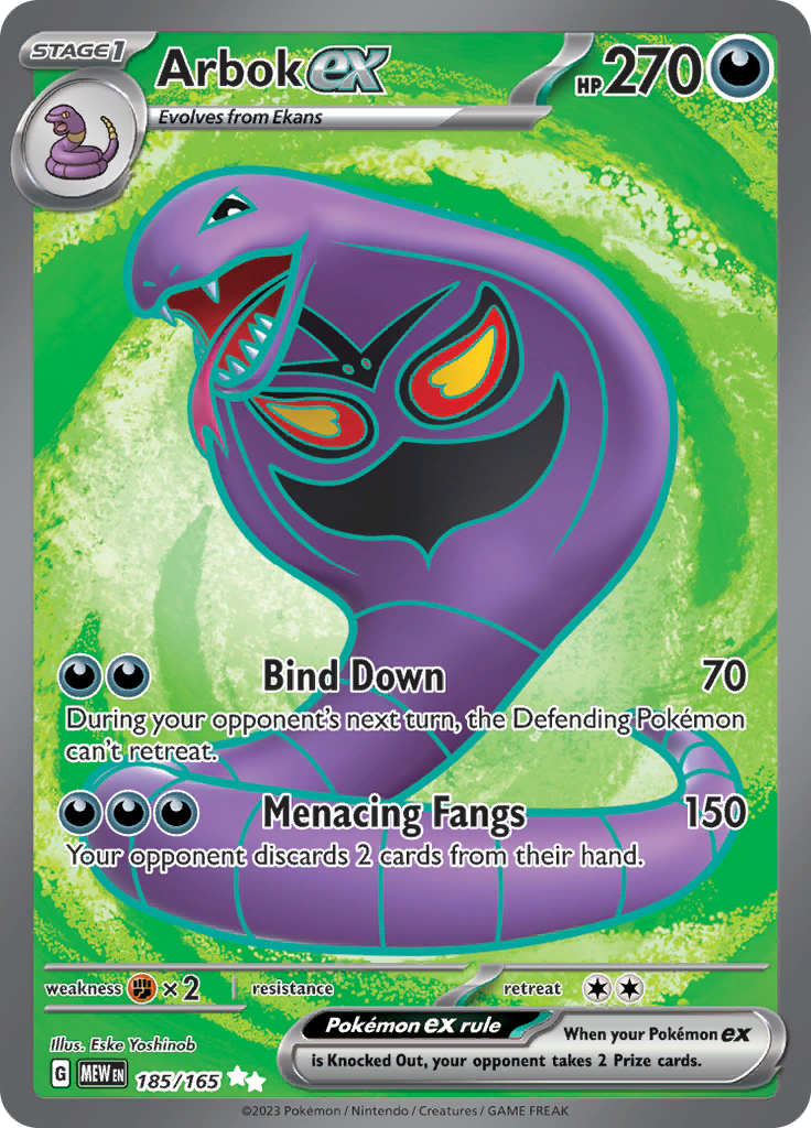 Arbok ex - 185/165 - Full Art Secret Rare