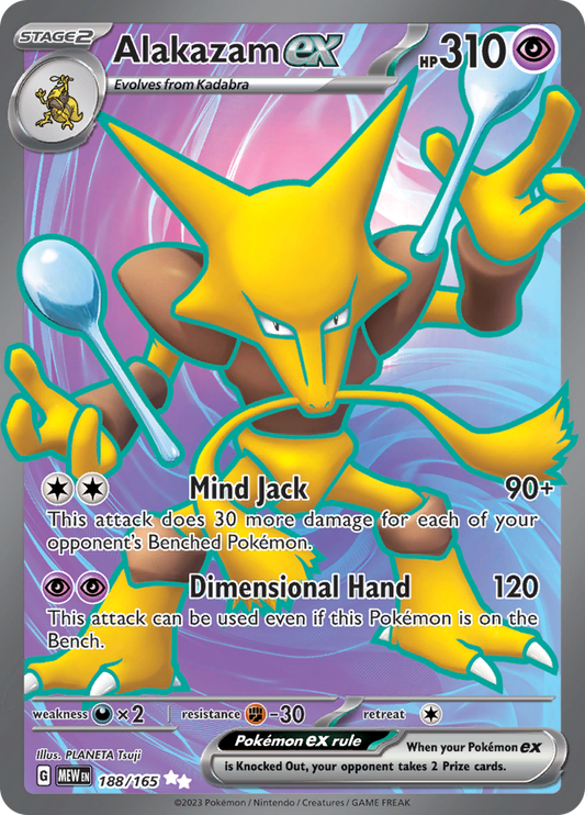 Alakazam ex - 188/165 - Full Art Secret Rare