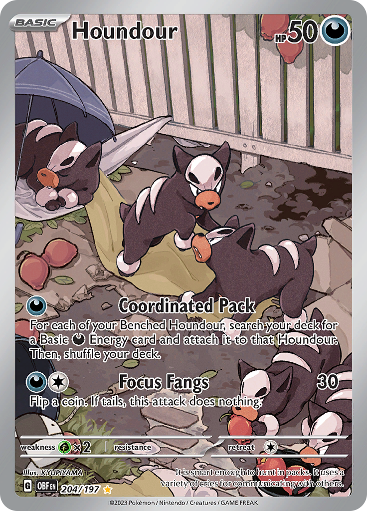 Houndour - 204/197 - Illustration Rare (Español)