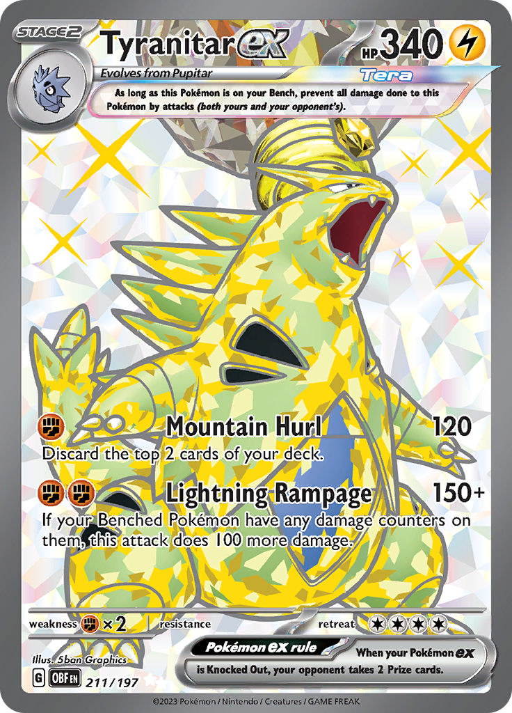 Tyranitar ex - 211/197 - Full Art Secret Rare