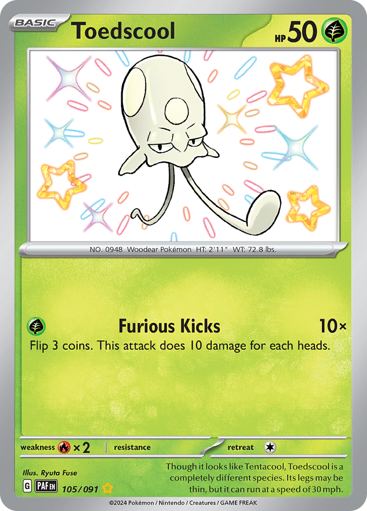 Toedscool - 105/091 - Shiny Rare