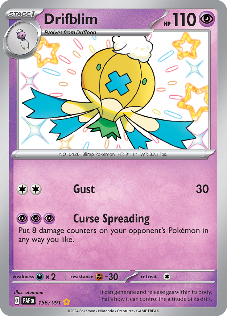 Drifblim - 156/091 - Shiny Rare