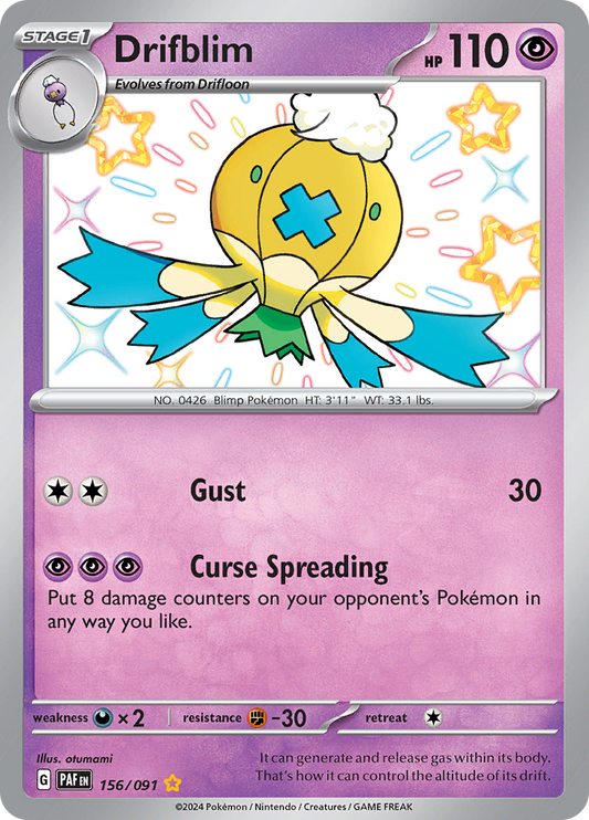 Drifblim - 156/091 - Shiny Rare