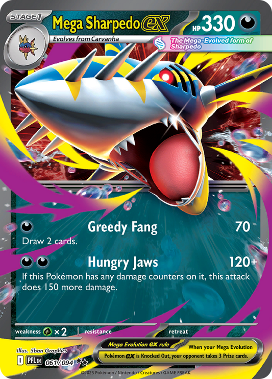 Mega Sharpedo ex - 061/094 - Double Rare