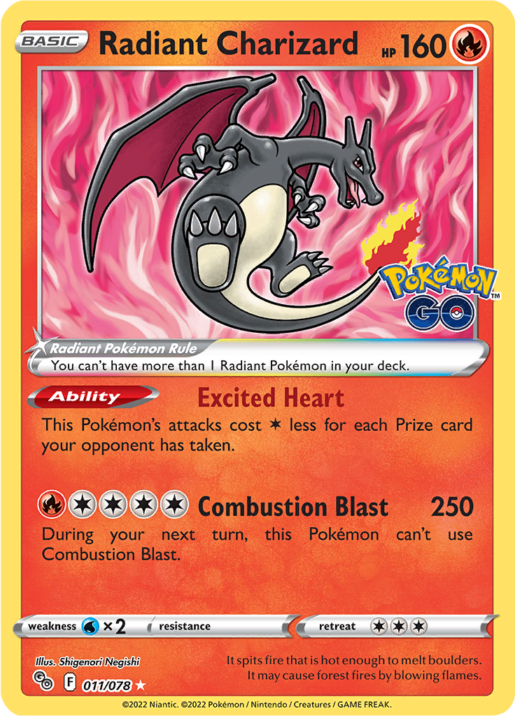 Radiant Charizard - 011/078 - Radiant Rare