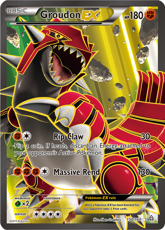 Groudon EX - 150/160 - Full Art Ultra Rare - MP