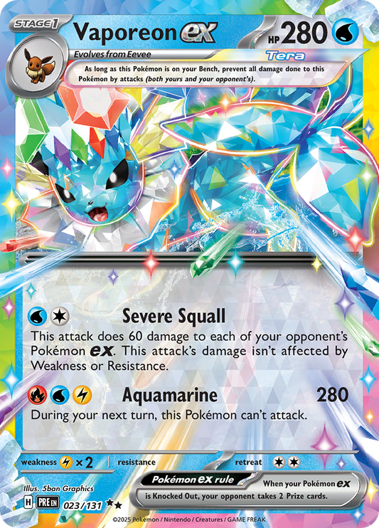 Vaporeon ex - 023/131 - Ultra Rare (Español)