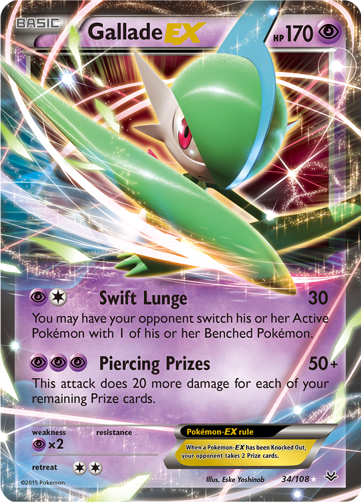 Gallade EX - 34/108 - Ultra Rare