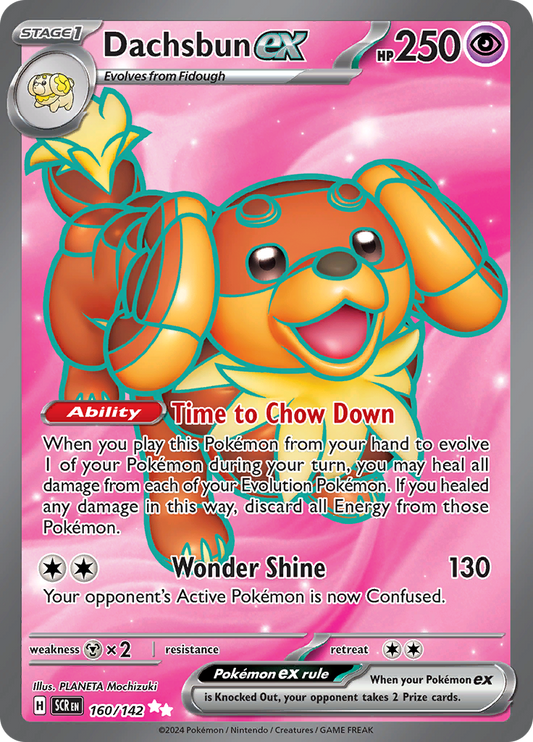Dachsbun ex - 160/142 - Full Art Secret Rare