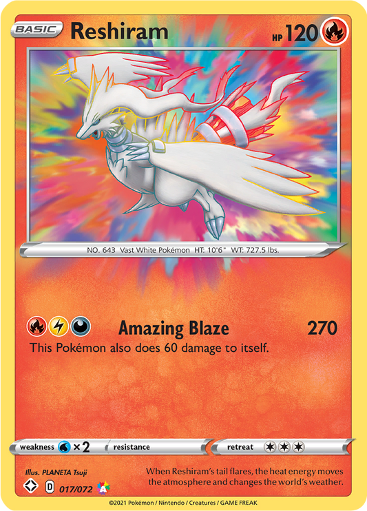 Reshiram - 017/072 - Amazing Rare