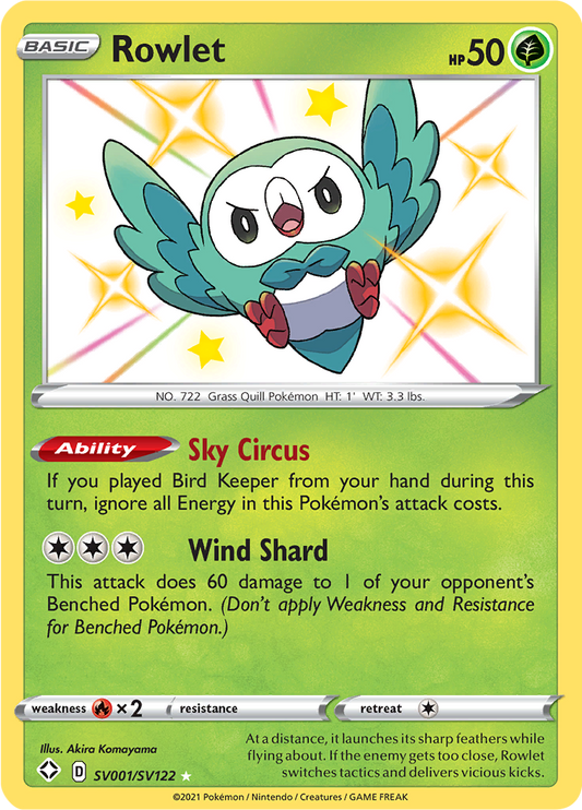Rowlet - SV1/SV122 - Double Rare