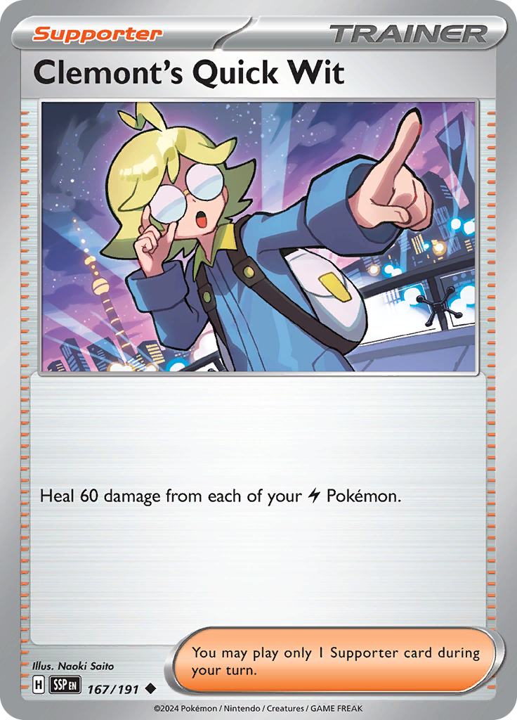 Clemont's Quick Wit - 167/191 - Uncommon (Español)