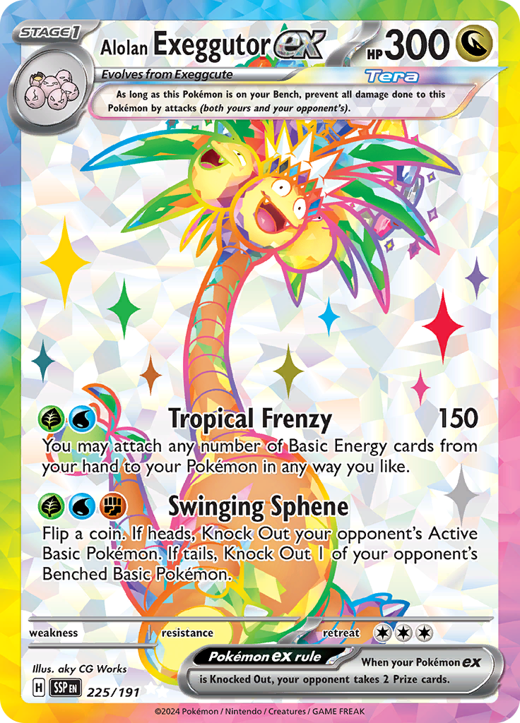 Alolan Exeggutor ex - 225/191 - Full Art Secret Rare