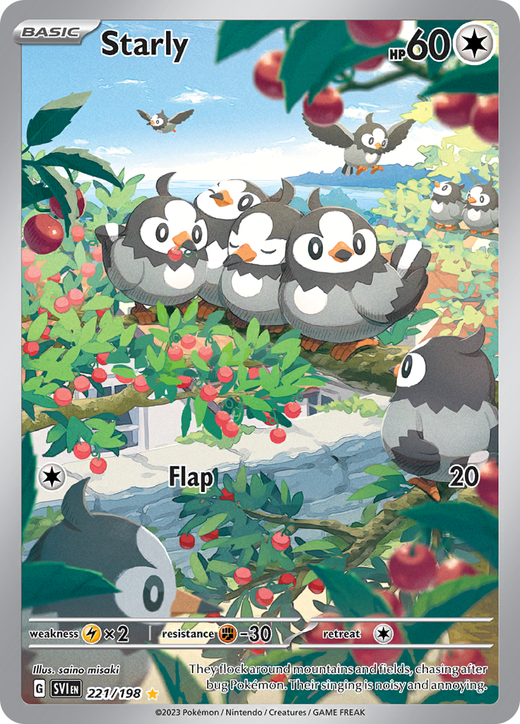 Starly - 221/198 - Illustration Rare (Español)