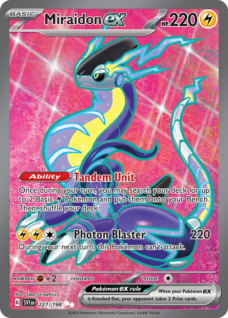 Miraidon ex - 227/198 - Full Art Secret Rare
