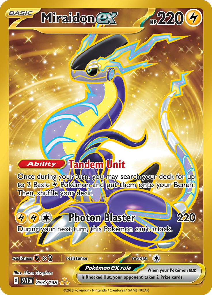 Miraidon ex - 253/198 - Gold Secret Rare