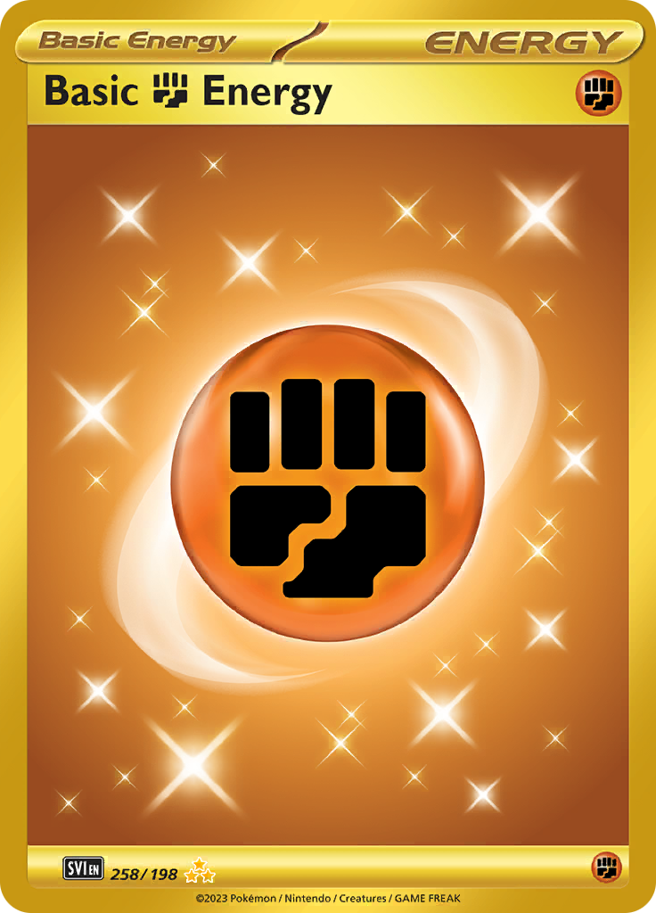 Basic Fighting Energy - 258/198 - Gold Secret Rare