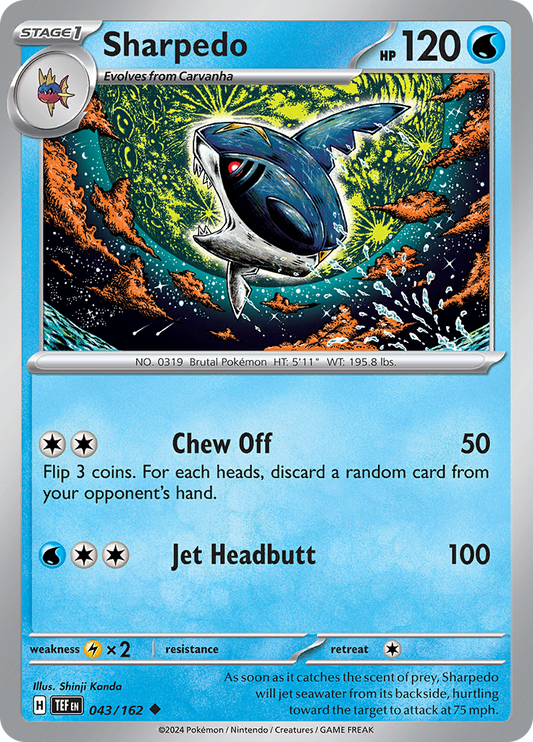 Sharpedo - 043/162 - Uncommon (Español)