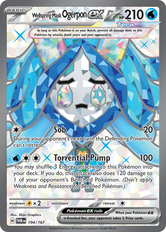 Wellspring Mask Ogerpon ex - 194/167 - Full Art Secret Rare