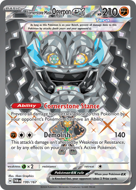 Cornerstone Mask Ogerpon ex - 199/167 - Full Art Secret Rare