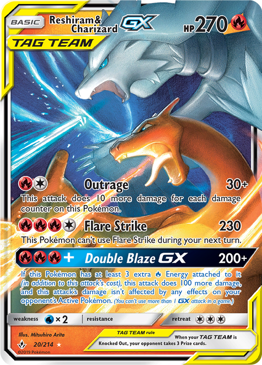 Reshiram & Charizard GX - 20/214 - Ultra Rare (Español)