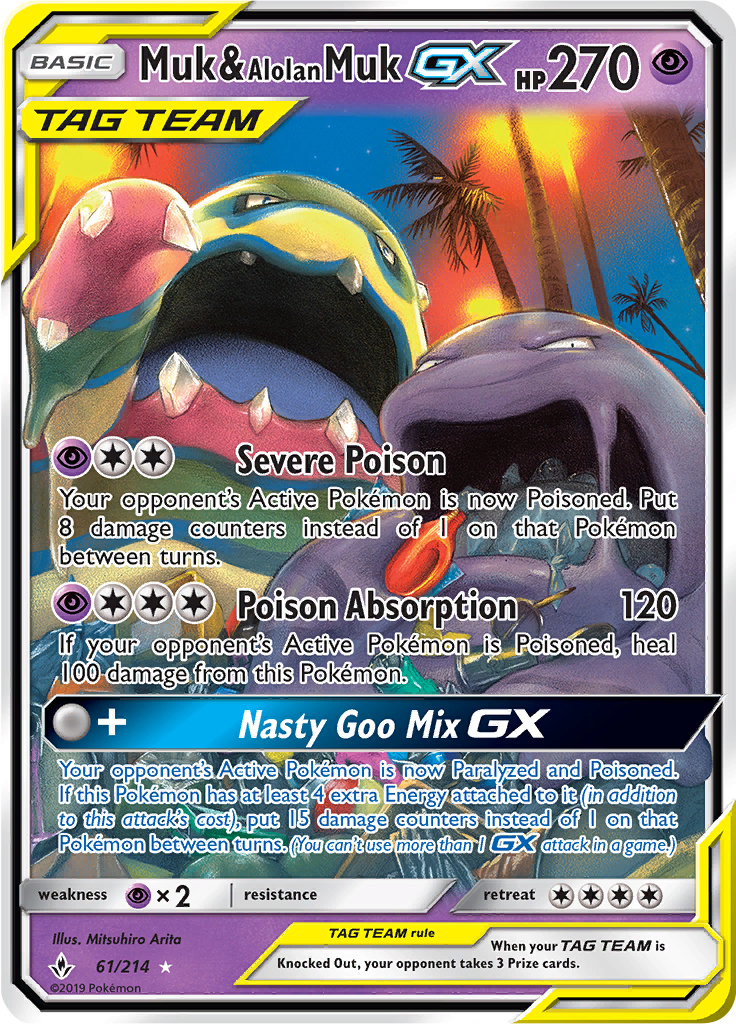 Muk & Alolan Muk GX - 61/214 - Ultra Rare (Español)