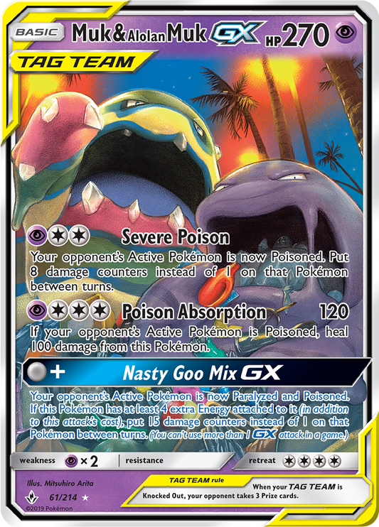 Muk & Alolan Muk GX - 61/214 - Ultra Rare (Español)