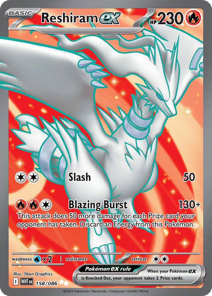 Reshiram ex - 158/086 - Ultra Rare