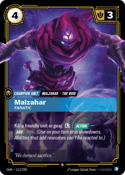 MALZAHAR, FANATIC - OGN-113/298