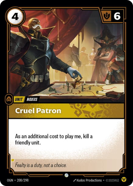 CRUEL PATRON (Chino) - OGN-208/298 (Foil)