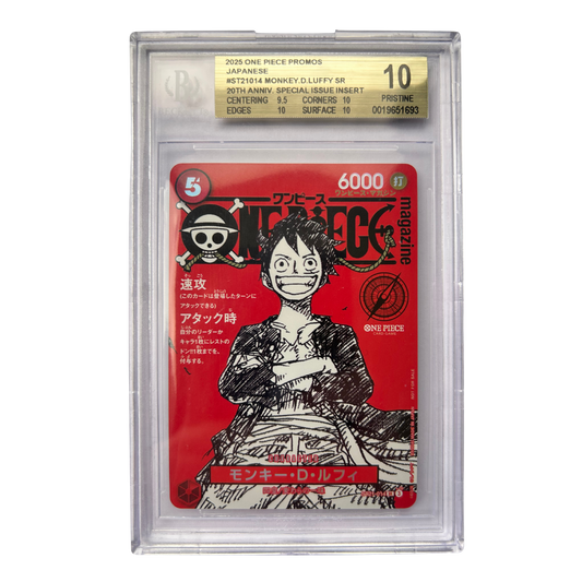 GRADED - Monkey.D.Luffy 20Th Anniv. #ST21-014 - Beckett 10
