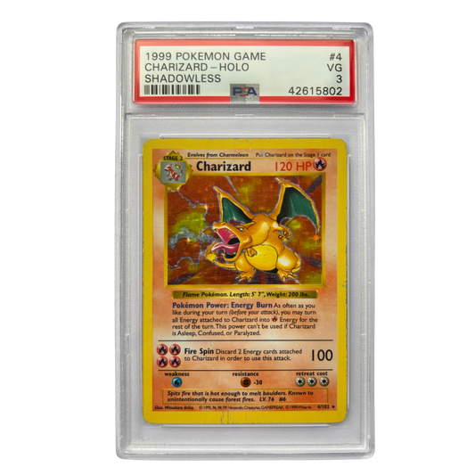 GRADED - Charizard Shadowless #4 PSA 3