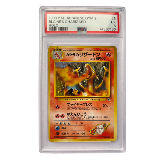 GRADED - Blaine's Charizard JP #6 PSA 5